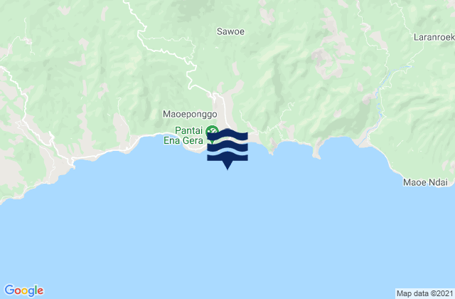 Gelu, Indonesiaの潮見表地図