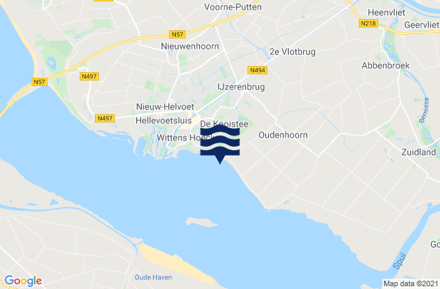 Gemeente Brielle, Netherlandsの潮見表地図