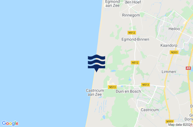 Gemeente Castricum, Netherlandsの潮見表地図