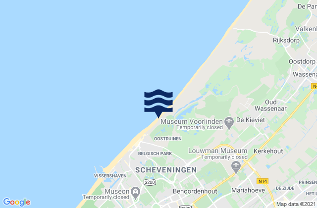 Gemeente Delft, Netherlandsの潮見表地図