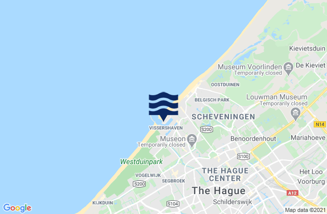 Gemeente Den Haag, Netherlandsの潮見表地図