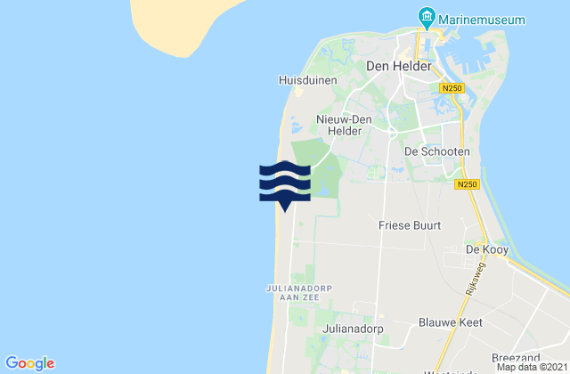 Gemeente Den Helder, Netherlandsの潮見表地図