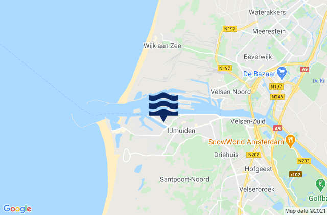 Gemeente Haarlem, Netherlandsの潮見表地図