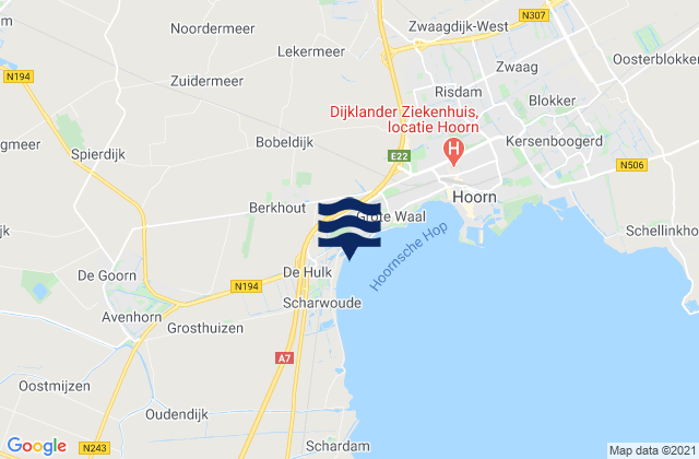 Gemeente Heerhugowaard, Netherlandsの潮見表地図
