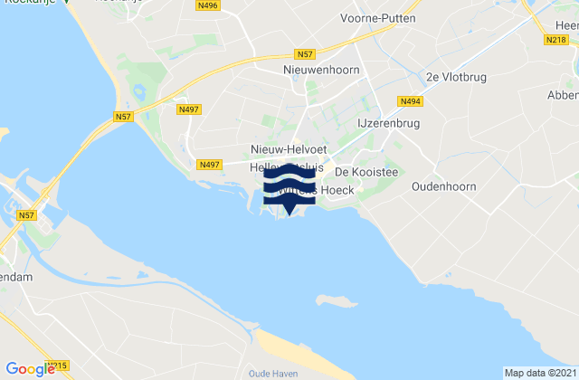 Gemeente Hellevoetsluis, Netherlandsの潮見表地図