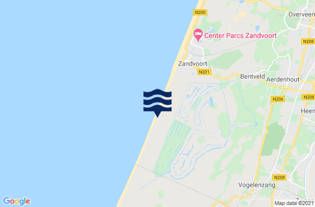 Gemeente Hillegom, Netherlandsの潮見表地図