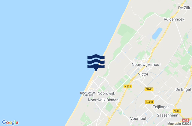 Gemeente Leiderdorp, Netherlandsの潮見表地図
