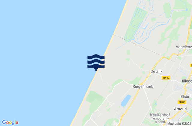 Gemeente Lisse, Netherlandsの潮見表地図