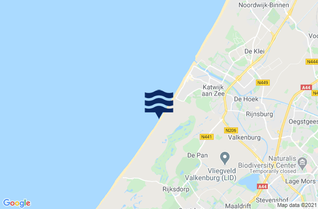 Gemeente Voorschoten, Netherlandsの潮見表地図