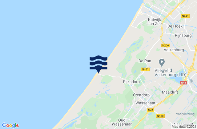 Gemeente Wassenaar, Netherlandsの潮見表地図