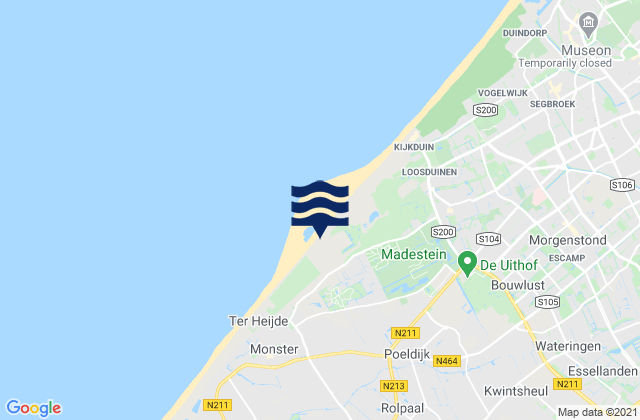 Gemeente Westland, Netherlandsの潮見表地図