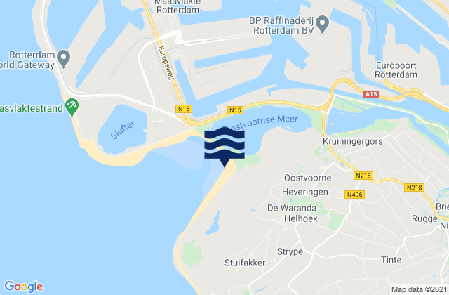 Gemeente Westvoorne, Netherlandsの潮見表地図