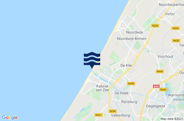 Gemeente Zoeterwoude, Netherlandsの潮見表地図