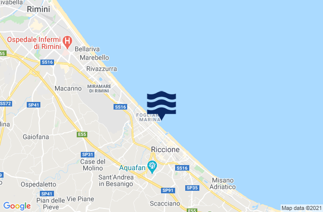 Gemmano, Italyの潮見表地図