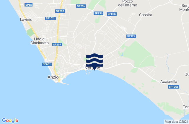 Genio Civile, Italyの潮見表地図