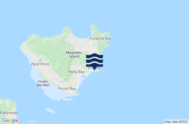 Geoffrey Bay, Australiaの潮見表地図