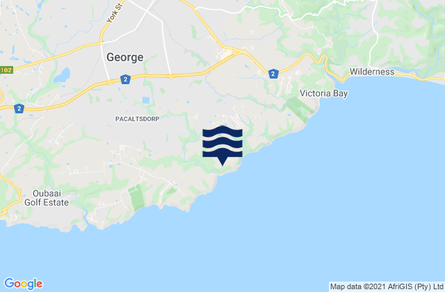 George, South Africaの潮見表地図