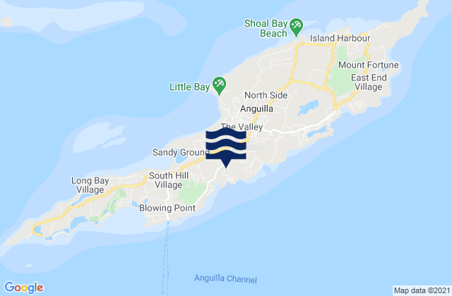 George Hill, Anguillaの潮見表地図