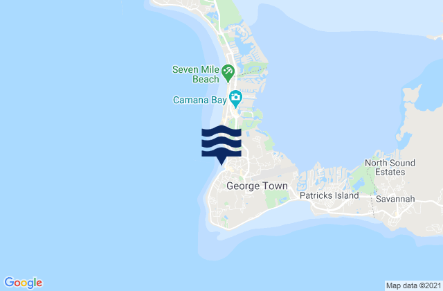 George Town, Cayman Islandsの潮見表地図