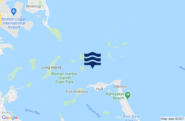 Georges Island 0.5 n.mi. ESE of, United Statesの潮見表地図