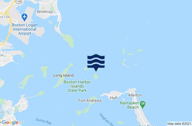 Georges Island north of, United Statesの潮見表地図