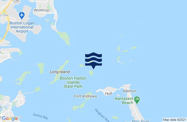 Georges Island northeast of, United Statesの潮見表地図
