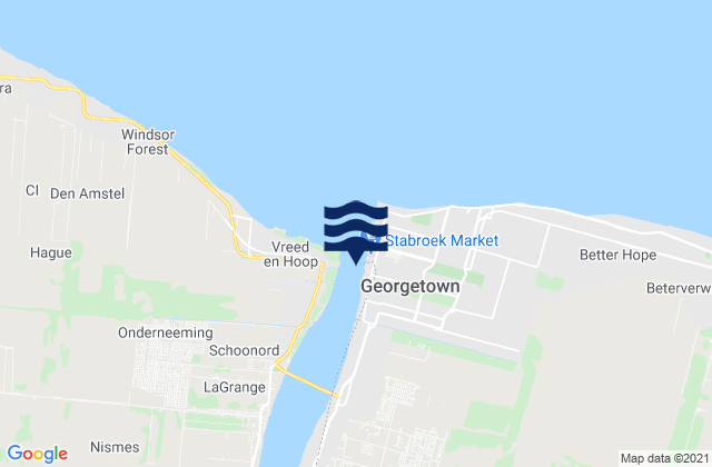 Georgetown, Guyanaの潮見表地図
