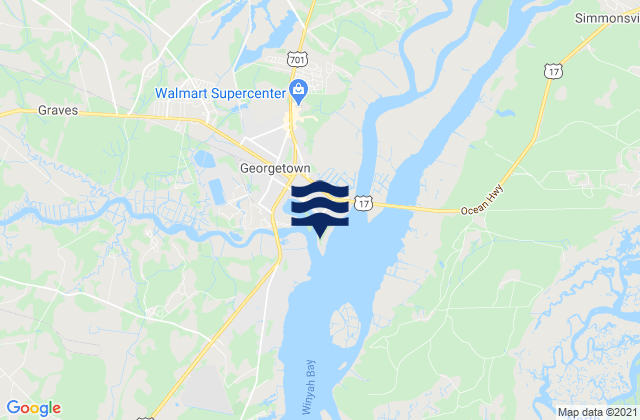 Georgetown Sampit River, United Statesの潮見表地図