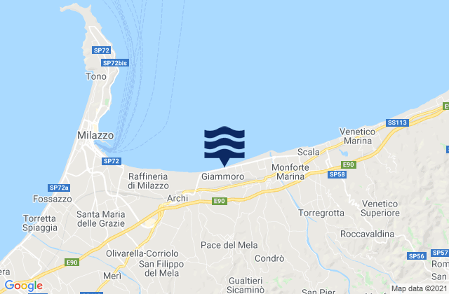 Giammoro, Italyの潮見表地図