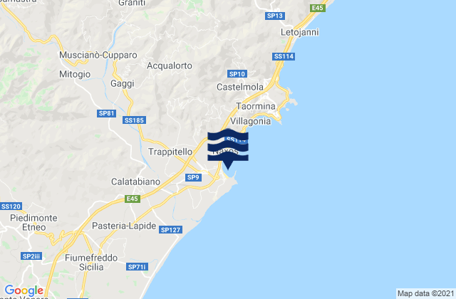 Giardini-Naxos, Italyの潮見表地図