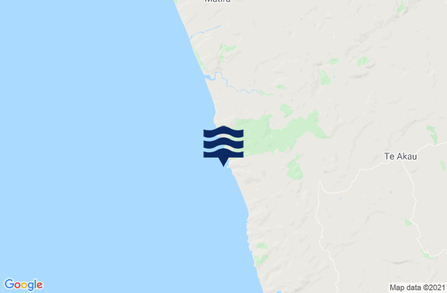 Gibson Beach, New Zealandの潮見表地図