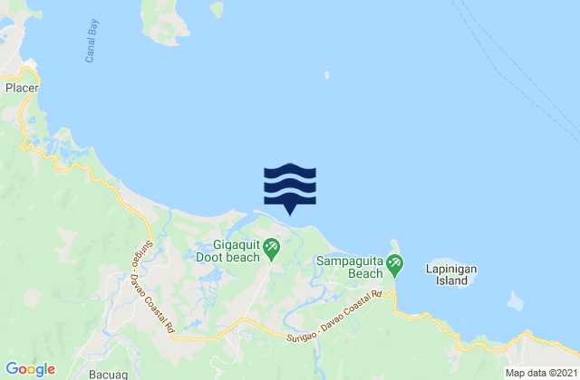Gigaquit, Philippinesの潮見表地図