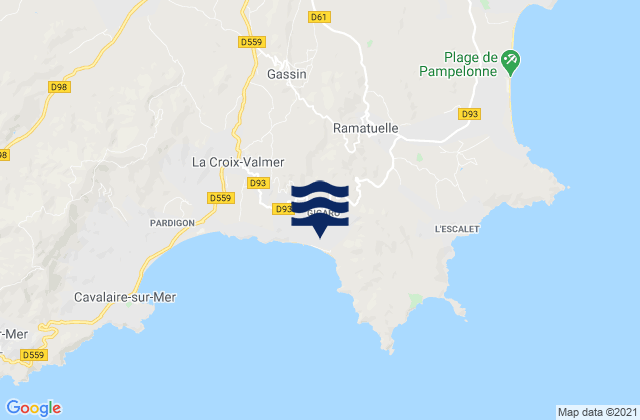 Gigaro, Franceの潮見表地図