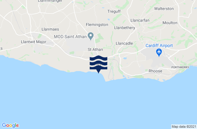 Gileston, United Kingdomの潮見表地図