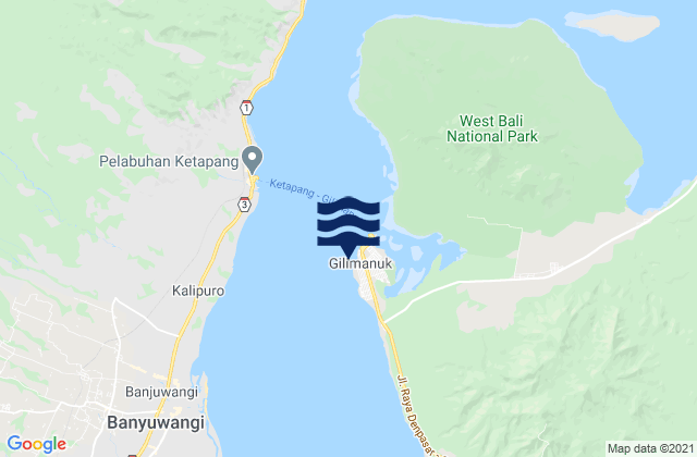 Gilimanuk, Indonesiaの潮見表地図