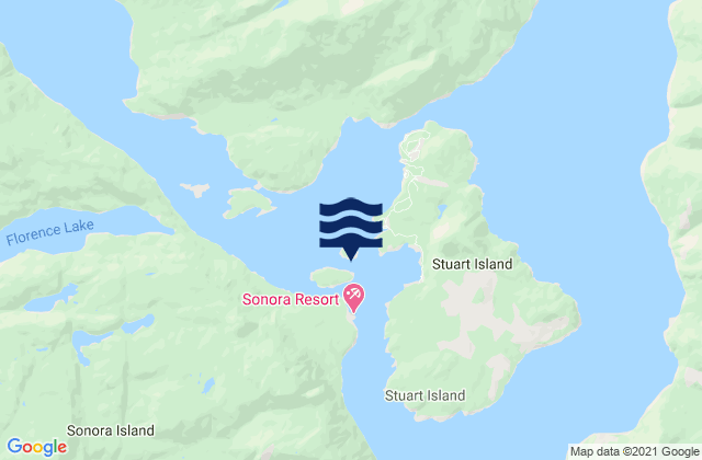 Gillard Pass, Canadaの潮見表地図