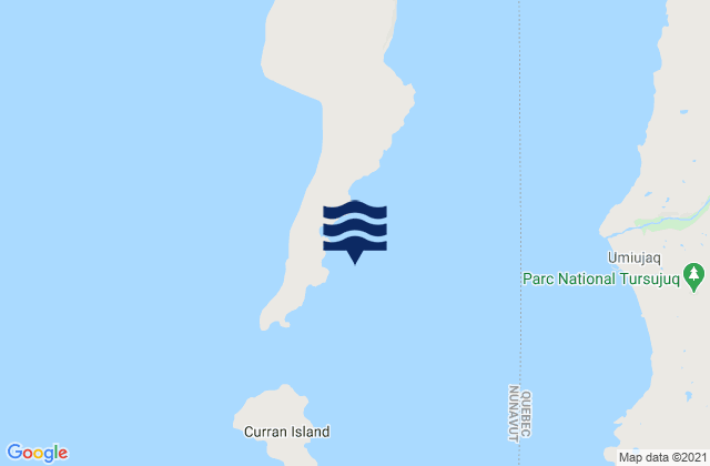 Gillies Island, Canadaの潮見表地図