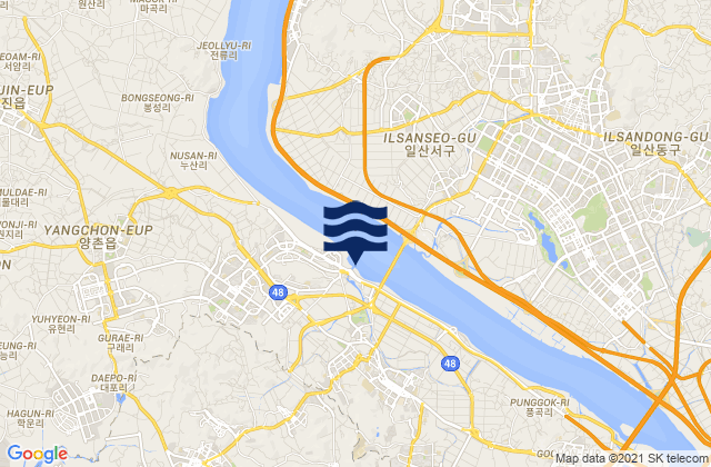 Gimpo-si, South Koreaの潮見表地図