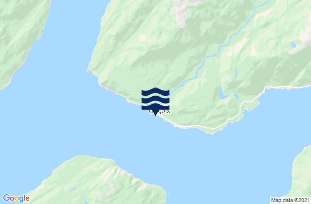 Gingolx, Canadaの潮見表地図