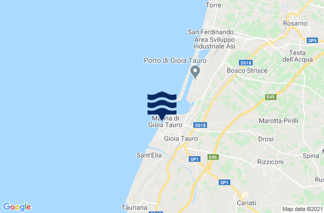 Gioia Tauro, Italyの潮見表地図