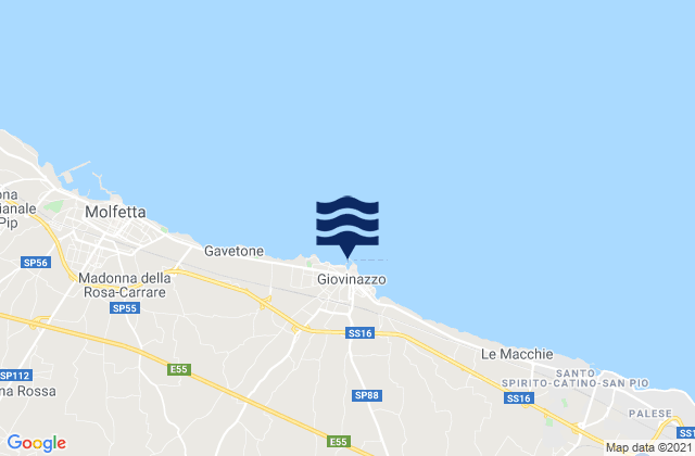 Giovinazzo, Italyの潮見表地図