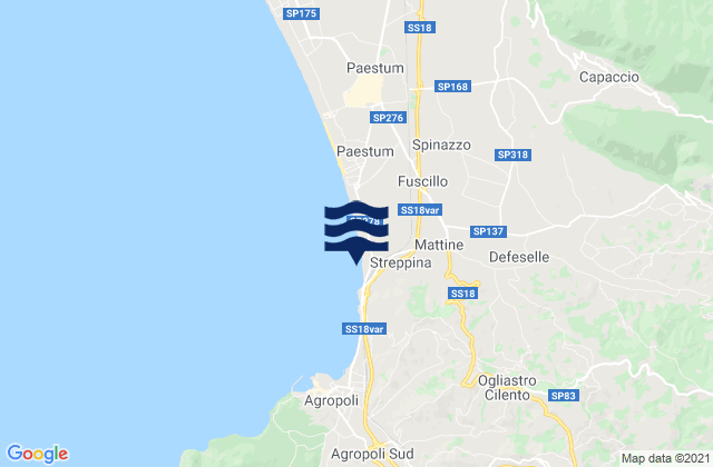 Giungano, Italyの潮見表地図