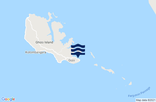 Gizo, Solomon Islandsの潮見表地図