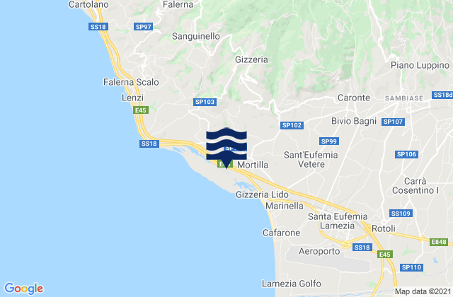 Gizzeria, Italyの潮見表地図
