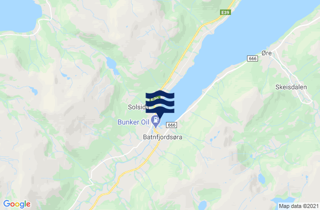 Gjemnes, Norwayの潮見表地図