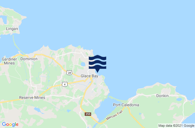 Glace Bay, Canadaの潮見表地図