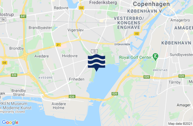 Gladsaxe Municipality, Denmarkの潮見表地図