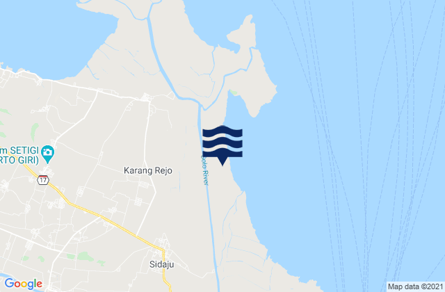Glatik, Indonesiaの潮見表地図