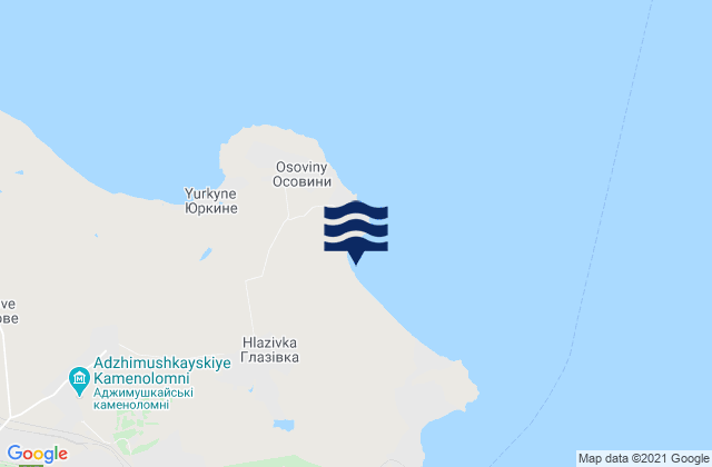 Glazovka, Ukraineの潮見表地図