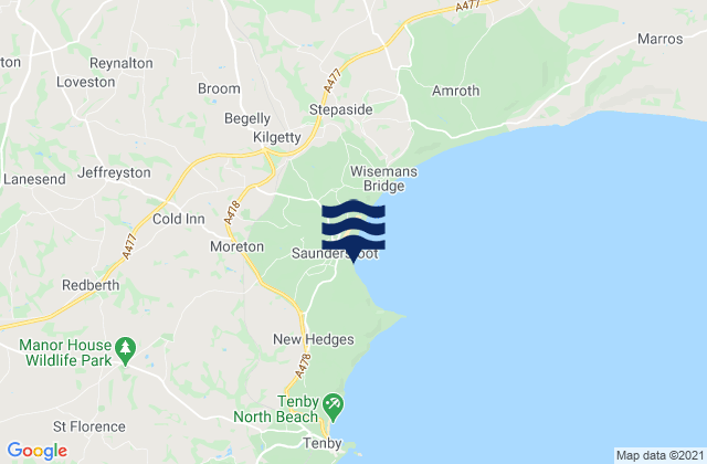 Glen Beach, United Kingdomの潮見表地図